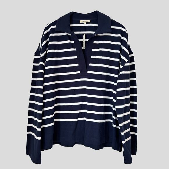 NWT Madewell Rugby Polo Tee, Size Large - Picture 7 of 10